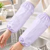 Mangas impermeables para mujer, adecuadas para otoño e invierno, diseñadas para trabajos en la cocina, que ofrecen propiedades impermeables, resistentes al aceite, al desgaste, a las manchas y a la suciedad. Diseño largo y a rayas para el trabajo