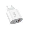 Doble PD + estándar europeo estándar de EE. UU. Puerto USB único 5V2A La carga del teléfono móvil es adecuada para el cabezal de carga rápida A + C del teléfono móvil Android Apple