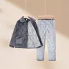 Pijama y Ropa de Casa con Forro Polar, Engrosados para Calidez, Conjunto Holgado y Cómodo de Manga Larga y Pantalón Largo, Pantalones de Mamá con Forro Polar