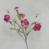 Cravos pequenos de várias cabeças adereços de fotografia flores artificiais decoração de casa hotel flores de seda decoração de casamento Dia do Professor flores falsas