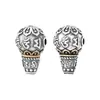 Plata de Ley S925 Loto Mantra de Seis Caracteres Tibetano Cuentas Budistas Accesorios Cabeza de Buda de Tres Vías Estrella Vajra Luna Bodhi Accesorios