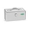 Caja de Herramientas de Hierro Caja de Almacenamiento Engrosada Coche Hogar Caja de Hierro Reparación Automotriz Herrajes Metálicos Camión con Cerradura Mantenimiento Tamaño Pequeño