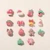 Mini acessórios de resina de Natal fofos e inteligentes, patches DIY para capas de celular, decorações com cola de creme e componentes de acessórios