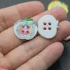 Nuevo Botón de Manzana Impresión a Color Lindos Accesorios Hechos a Mano de Resina Botones Ropa Infantil Botones Accesorios Versátiles para Mujeres
