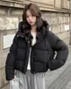 Chaqueta de Algodón Puff Estilo Caparazón de Tortuga para Mujer, Estilo Corto para Figuras Petite, Nuevo Modelo Invierno 2026, Chaqueta Acolchada con Capucha Extremadamente Elegante y Gruesa