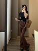 Pantalones Acampanados Lu con Diseño Falso de Dos Piezas, Nuevo Estilo 2026 para Mujer, Cubre Cadera, Adelgazantes, Leggings Casuales para Yoga, Pantalones Shark Bootcut