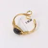Comercio exterior transfronterizo joyería de alta venta anillo de grava natural apertura ajustable piedra cristal grava pulsera de enrollar