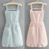 Delantal Estilo Coreano Cocina Hogar Trabajo Anti-manchas Nuevo Transpirable Influencer Ropa de Trabajo Cocina Moderno Elegante Delantal de Cintura