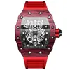 Reloj de Cuarzo de Moda Binbond con Forma de Barril, Reloj Deportivo Hueco para Hombre, Transmisión en Vivo Transfronteriza, Dropshipping
