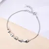 Pulseira Brilhante de Escamas de Peixe em Prata Esterlina S925 para Mulheres Simples Rombo Distintivo Pulseira Quebra Gelo Dia dos Namorados Tanabata para Namorada