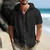 Camisa Deportiva Casual Cómoda de Manga Corta para Hombre Transfronteriza, Sudadera con Capucha de Moda, Camiseta Holgada Versátil de Moda