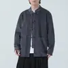 Otoño 2026 Nuevo Chaqueta de Pana con Botones de Rana Retro Chino Ropa Exterior Casual Estilo Chino Traje Tang Camisa de Manga Larga Hombre