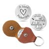 [Superventas] Pock Hug token abrazo de bolsillo moneda de acero inoxidable superventas transfronterizas letras europeas y americanas regalo estuche de cuero