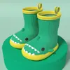 Botas de lluvia de tiburón para mujer, moda de verano, zapatos de goma para exteriores, antideslizantes, nuevas, lindas, botas de agua, botas de lluvia cortas