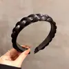 2025 Trenza de Tres Hilos Espiga Diadema Peluca con Diadema de Corona Alta Pasador Accesorio para el Cabello de Celebridad de Internet Diadema Texturizada