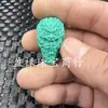 Cuentas con Patrón de Turquesa Artificial Accesorios de Imitación de Jade de Tres Vías Dragón del Zodiaco Pulsera de Cuentas Sueltas de Una Pieza Accesorios de Cuentas de Buda