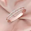 Lele Joias Moda Transfronteiriça Exquisito Versátil Elegante Simples Zircônia Estrela Pulseira Aço Titânio Ouro 18K Não Desbota