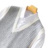 Chaleco de Lana Grueso de Doble Hilo 2024 Chaleco para Hombre Cuello en V Bloque de Color Rayas Informal Sin Mangas Suéter Chaleco de Moda