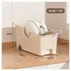 Nueva Caja de Almacenamiento para Gabinete de PP Engrosado con Ruedas Asa de Refrigerador de Cocina Caja de Almacenamiento para Condimentos y Artículos Varios Caja de Almacenamiento