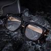 2025 Nuevas Gafas de Sol Cuadradas de Moda Europea y Americana Hombres Templos de Metal Blanco Gafas de Sol Retro para Exteriores Hombres Transfronterizas