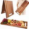 Bolo de Frutas Festa Transfronteiriça Conjunto de Bandeja de Madeira Maciça Tábua de Bife Portátil Adsorção Magnética Bandeja para Comida Cozida Bandeja de Jantar