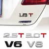 Adesivos de Carro 3D Metal Adesivos de Carro Criativo Modificado Cilindrada Adesivos de Traseira 1.8T2.0T3.0T Etiqueta V6 4Wd