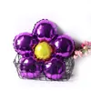 Globo de aluminio con forma de flor de cinco pétalos para decoración de fiestas de cumpleaños y bodas, diseño de fondo, globo de aluminio con forma de flor de trébol de cinco hojas