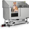 Piscina de Aço Inoxidável para Pets Loja de Animais Comercial Banho de Gato e Cachorro Banheira de Aço Inoxidável para Pets