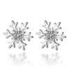Brincos de Floco de Neve em Prata Esterlina S999 Natal Novo Feminino Estilo Coreano Personalizado Zircônia Moda Nicho Brincos Exquisitos em Estoque
