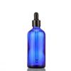 Botella de Vidrio Azul para Aceite Esencial Botella Vacía Botella con Gotero de Cabezal de Plástico Esencia a Prueba de Luz Solución Original Muestra Cosméticos Botella de Relleno Venta al por Mayor