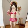 Nuevo Lindo Kawaii Chica Pura Pasión Bikini de Cereza Traje de Baño Dividido Dulce Pecho Pequeño Sexy Verano