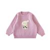 Suéter de jacquard de puntos de Sésamo bordado con parche de dibujos animados para niña Wulibuyi traje de punto retro de invierno