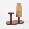 Portavasos estante de almacenamiento de escritorio dispensador de vasos desechables taza de café té taza de agua portavasos de papel de mesa diseño simple