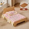 Cama de Madeira para Gato Cama para Pet Ninho de Gato Geral para Quatro Estações Sala com Ar Condicionado Verão Verão Casa com Ar Condicionado para Gato Cama Especial para Tapete de Verão