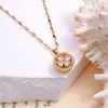 Collar de acero de titanio giratorio de 360 grados para mujer - conjunto de anillos giratorios clásico, simple y moderno - no se decolora, disponible al por mayor