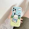 Pacha Dog Adequado para Capa de Celular Apple 14 Iphone11 Bolha 12 Capa Mole 15Promax Casal Desenho Animado Anti-Queda