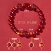 Pulsera de Cinabrio del Año del Caballo 2026 Pulsera de Cinabrio Auténtica del Año del Caballo Tres Armonías Seis Armonías Gran Bodhisattva Mahasthamaprapta