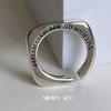 Anillos Geométricos de Letras Dulces y Frescos para Mujer, Estilo Coreano Moda Personalidad Cadena Anillos Abiertos Nuevos, Anillos Apilables para Dedo Índice Tendencia