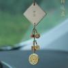 Loja de ouro mesmo estilo high-end areia placa de transferência de ouro carro pingente espelho retrovisor ornamentos homens e mulheres estilo carro Upload interior
