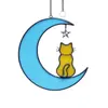 Venta al por mayor Vitral Gato Perro Luna Colgante de Ventana Regalo Conmemorativo Creativo Exclusivo Transfronterizo de Amazon