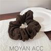 Bonito Creme Puff Pompon Pano Intestino Grosso Cabelo Loop High-end Mulheres High-end Sense ins Estilo Coreano Cabeça Corda Mori Estilo Rabo de Cavalo Corda de Cabelo