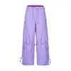 Pantalones Casuales Ligeros Repelentes al Agua para Exteriores Rumeng con Corte Curvo, Cordón, Doble Cintura y Parches, de Corte Holgado para Deportes
