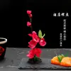 Envolturas Decorativas para Sushi Cocina Creativa Guarnición Concepto Artístico Emplatado Flores y Plantas