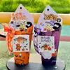 Decoración de Pastel de Cono de Helado para Halloween 2025, Inserto de Calabaza Fantasma Oso, Caja de Empaque para Tazas de Postre
