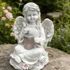 Artesanato em Resina Enfeites Estilo Europeu Escultura de Anjinho Paisagismo de Pátio e Jardim Decoração de Casa Modelo de Exibição de Mesa