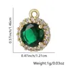 Aretes de Aro Doble Collar Pulsera Flor de Seis Pétalos Trébol de Cuatro Hojas Incrustaciones de Oro en Cobre Accesorios de Joyería DIY Colgante