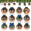 12 piezas de adornos de árbol de Navidad de madera de Stitch para fiestas de campamento, regalos de Navidad, decoraciones de fiesta y decoraciones colgantes