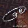 Pulseira de argola vintage Argola dourada pulseira de prata Qi Tian Da Sheng pulseira de casal entrega em uma peça