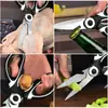 Tijeras de cocina alemanas de acero inoxidable de alta resistencia para huesos de pollo, engrosadas, multifuncionales, multiusos, tijeras de panda para uso diario