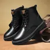 Botas Martin para Hombre 2024 Invierno Nuevos Zapatos para Hombre Estilo Británico Retro Ropa de Trabajo Botas de Moda Casual para Hombre Botas de Ruibarbo Hombres